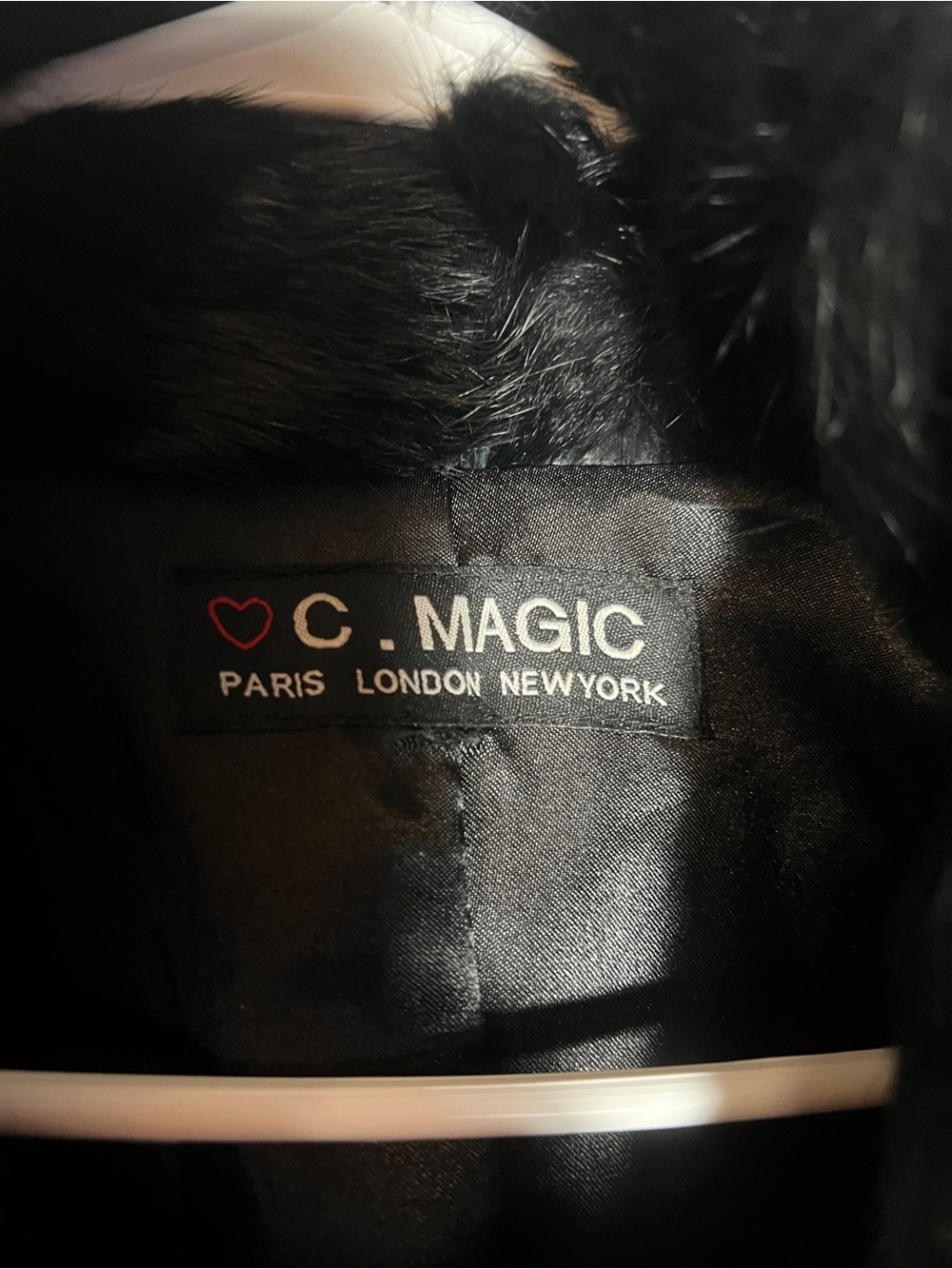 C. Magic Black Rabbit Fur Coat - Picture 3 of 5